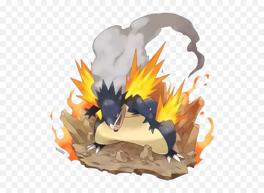 What Is Your Favorite Starter From Each - Tomycase Mega Typhlosion Emoji,S Said And Shield Starter Emotions