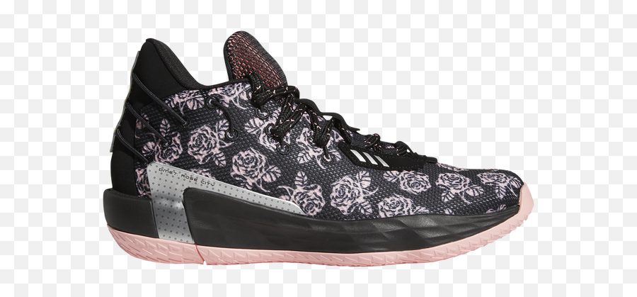 Adidas Sneakers Are Covered With Pink Roses - Adidas Dame 7 Rose City Emoji,Dame Emoticons