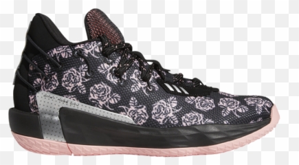 Adidas Sneakers Are Covered With Pink Roses - Adidas Dame 7 Rose City Emoji,Dame Emoticons