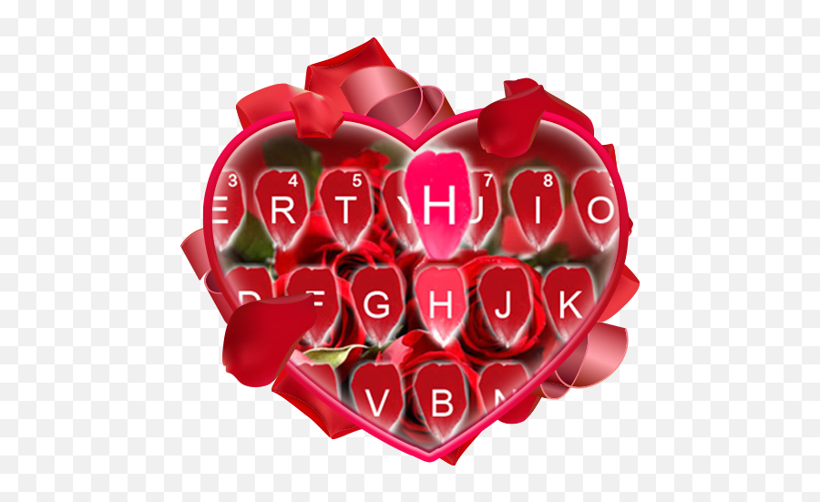 2021 Keyboard - Red Rose Petals New Theme Pc Android Day Emoji,Emoji Smart Neon Keyboard