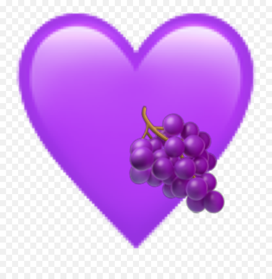 Violet Violeta Grape Uva Heart Sticker - Girly Emoji,Grape Emoji