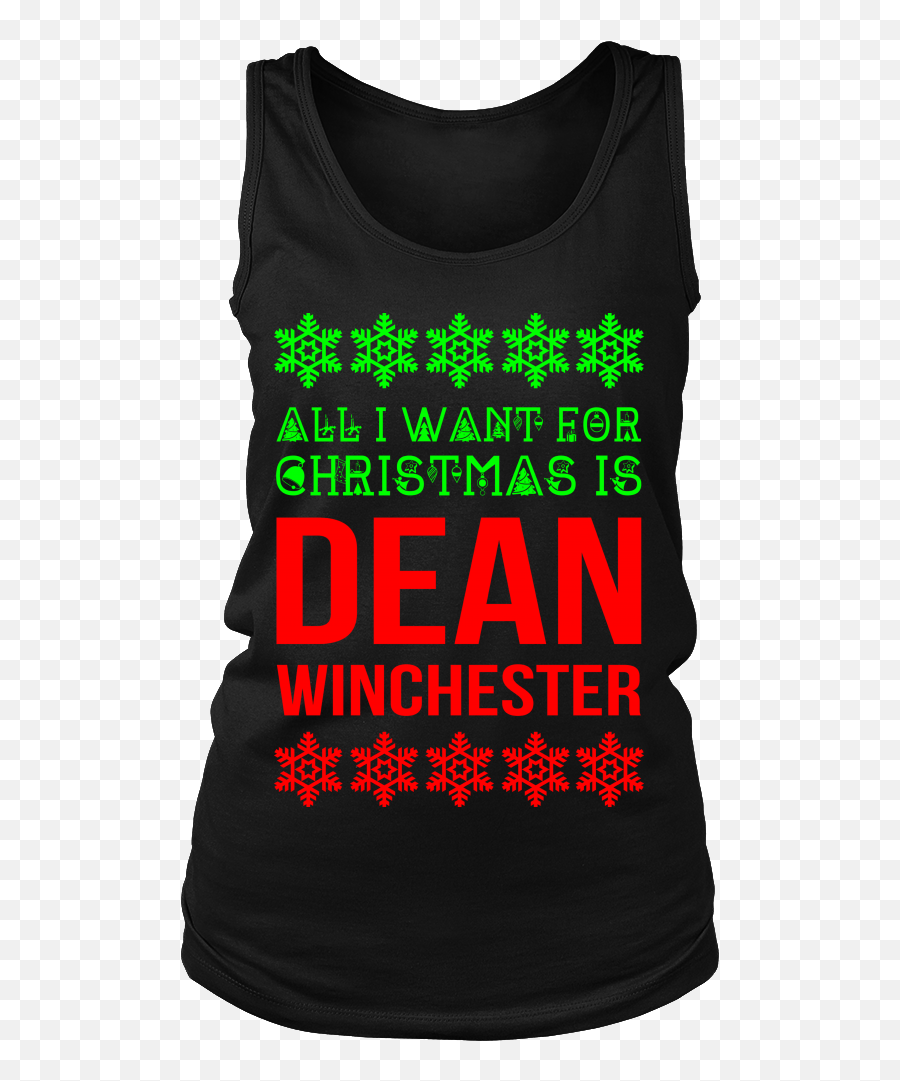 All I Want For Christmas Is Dean - Sleeveless Emoji,Supernatural-dean Winchester Emoticons
