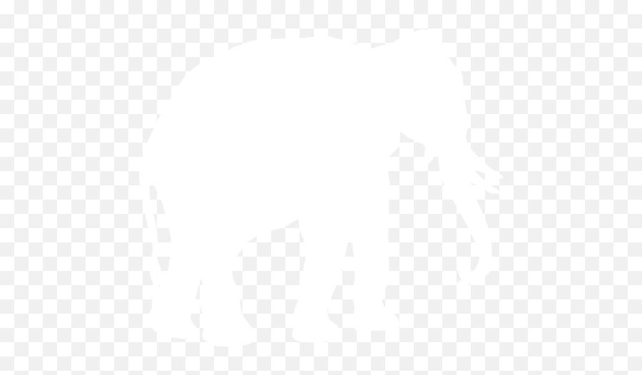 White Elephant Icon - Elephant Icon White Png Emoji,Elephant Emoticon For Facebook