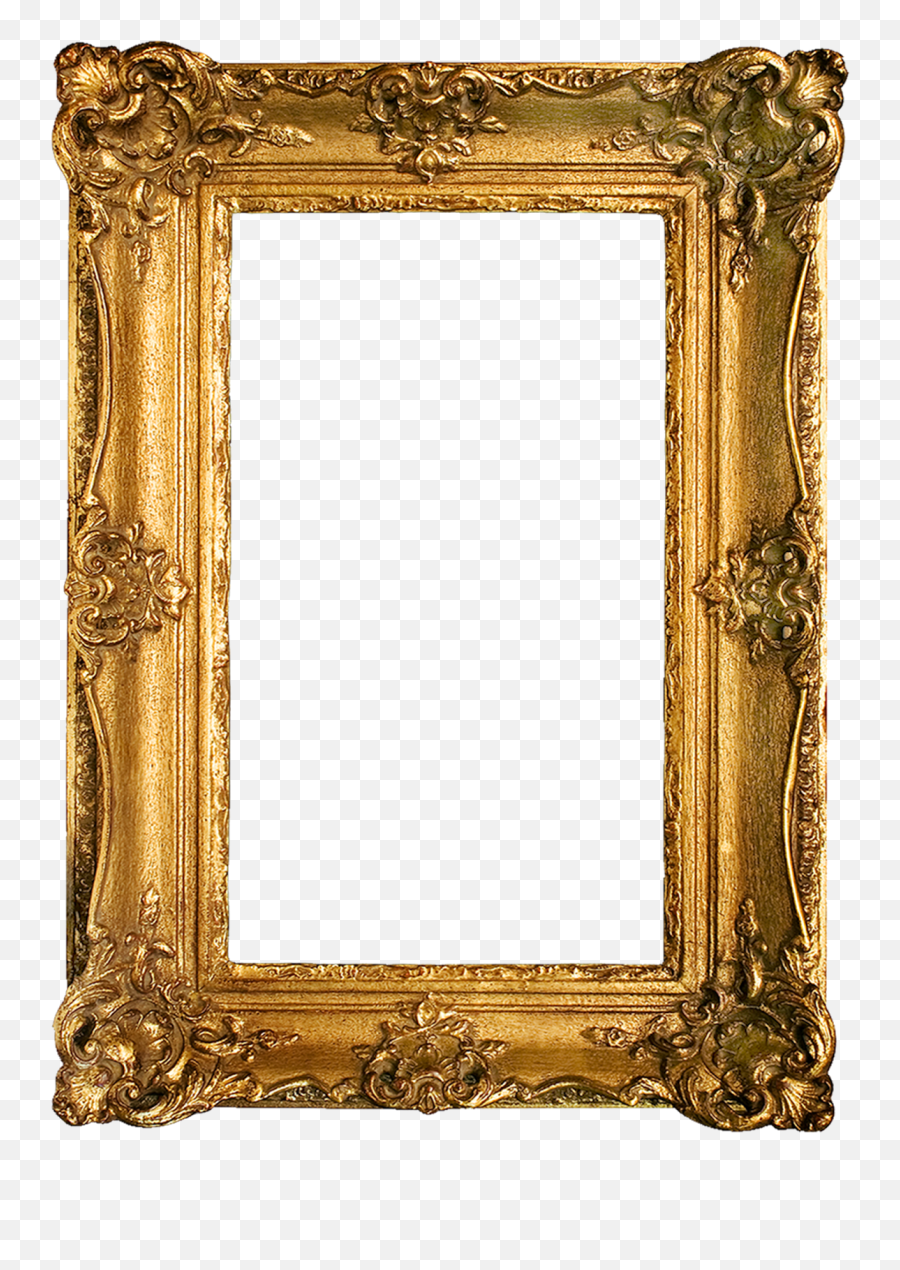 Vintage Gold Gilded Frames Free Printables - Gold Picture Frame Transparent Emoji,Emoji Printables