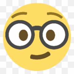 Nerd Emoji - Transparent Background Nerd Emoji Png,Emoji Eyeglass Case