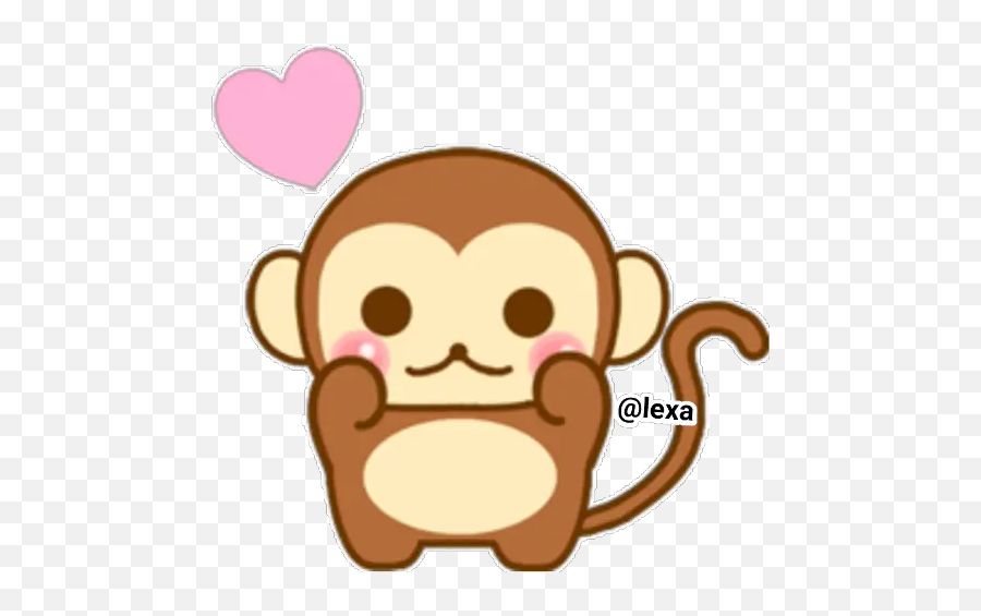 Sticker Maker - Cute Monkey Cute Monkey Sticker Emoji,