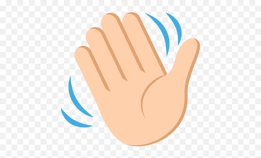 Waving Hand Medium - Light Skin Tone Big Picture In Hd Emoji,Medium Emojis
