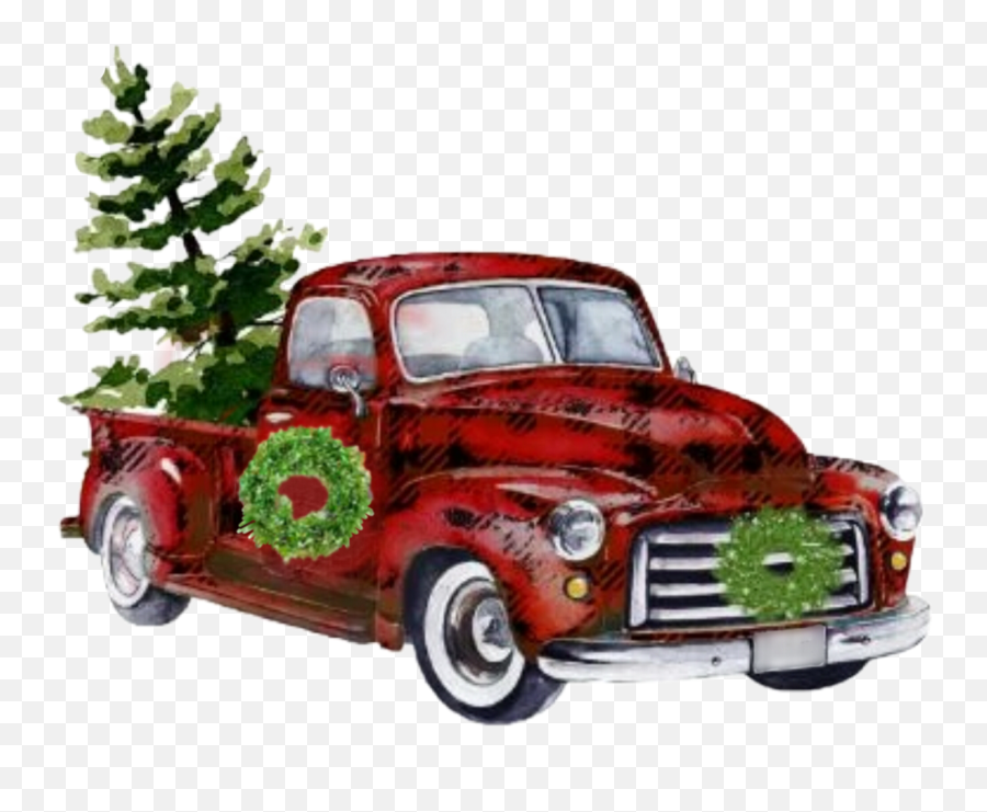 Truck Plaid Tree Christmas Sticker By Stephanie Emoji,Android Christmas Tree Emoji