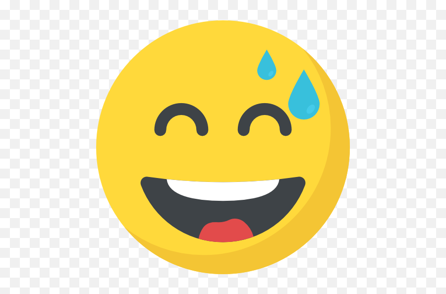 Sweat - Laughter Emoji,Sweaty Emoticon