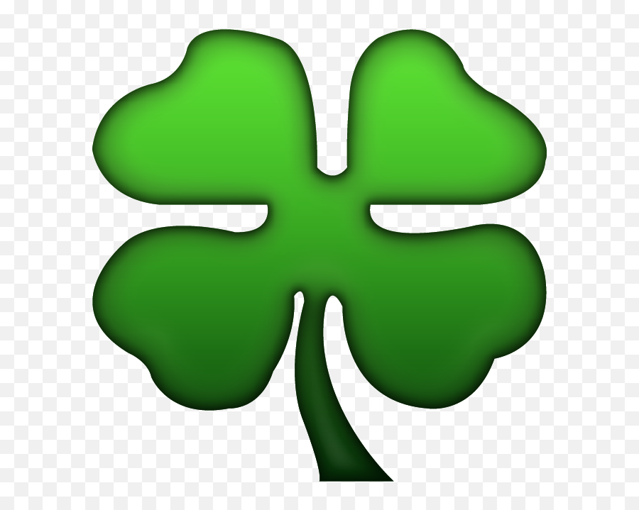 Download Four Leaf Clover Emoji Image - Four Leaf Clover Emoji Png,Leaf Emoji