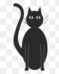 Black Cat Silhouette Kitten T - Shirt Silhouette Png Emoji,Cat Emotions T Shirt
