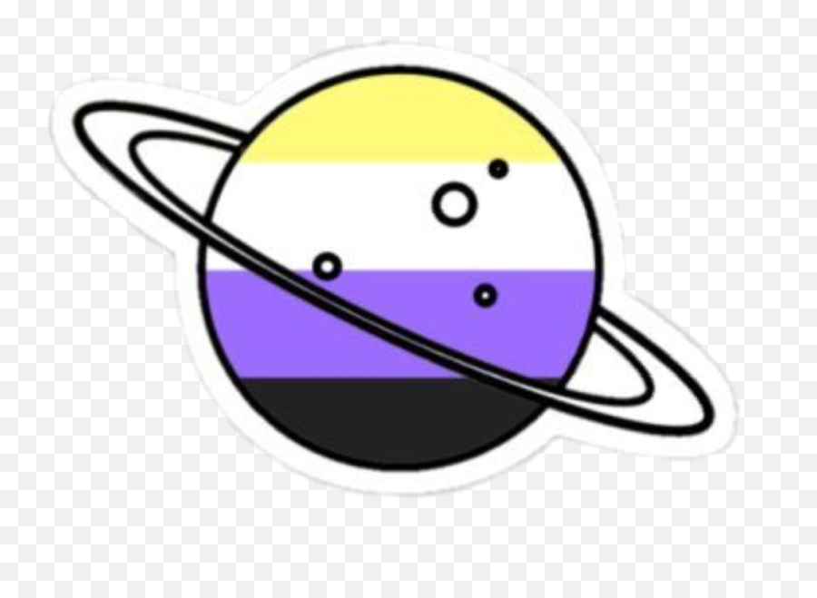 Nonbinary Planet Lgbtq Sticker By Deidarasenpai - Stickers Lgbt Aesthetic Emoji,Non Binary Emoji