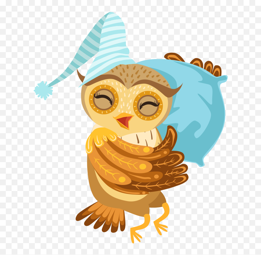 Cute Baby Owl On Bed Bird Wall Decal - Tenstickers Emoji,What's The Purple Bird Emoji