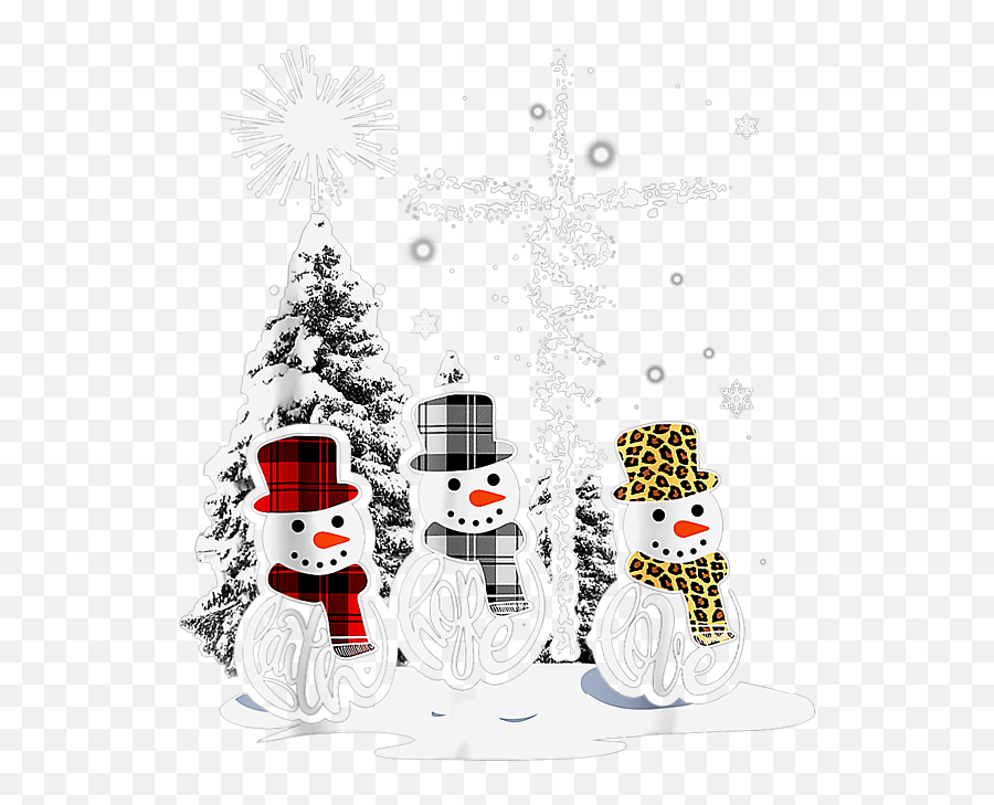 Jesus Faith Hope Love Snowman Funny Xmas For Christian T Emoji,Christmas Tree Emoji Html