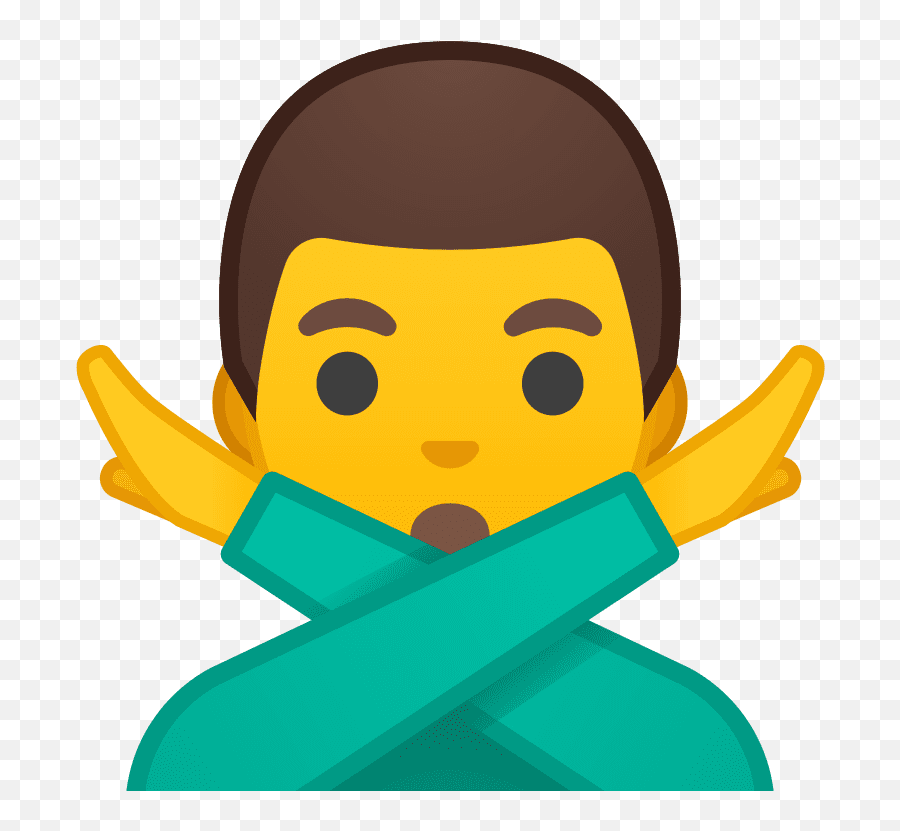 U200d Hombre Haciendo El Gesto De No Emoji - Emoji,Significado De Este Emoji ?