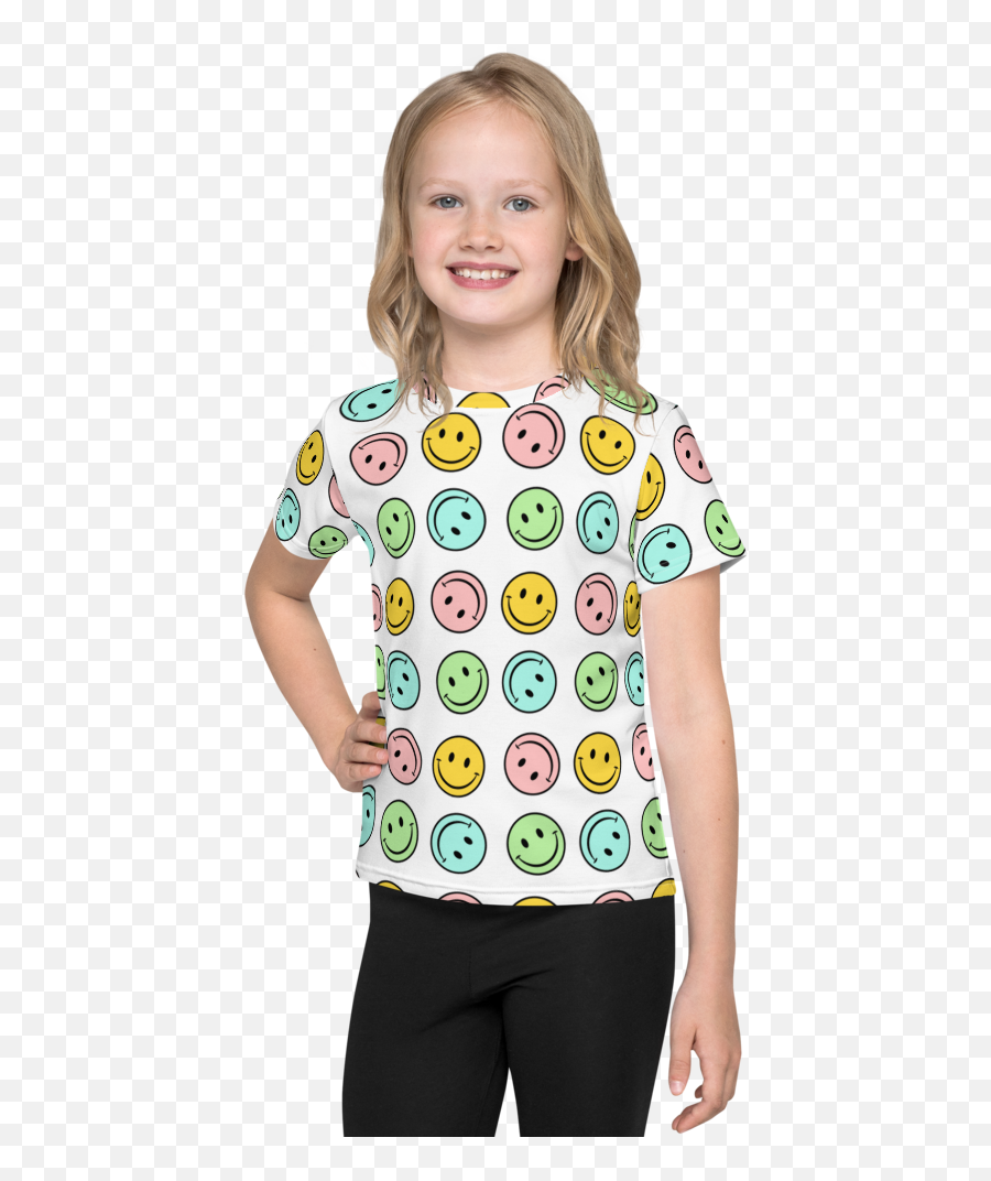 Smiles All Around Kids Unisex All Over Shirt U2013 Tiny Magic Co Emoji,All Over Both Sides Emoji T-shirt