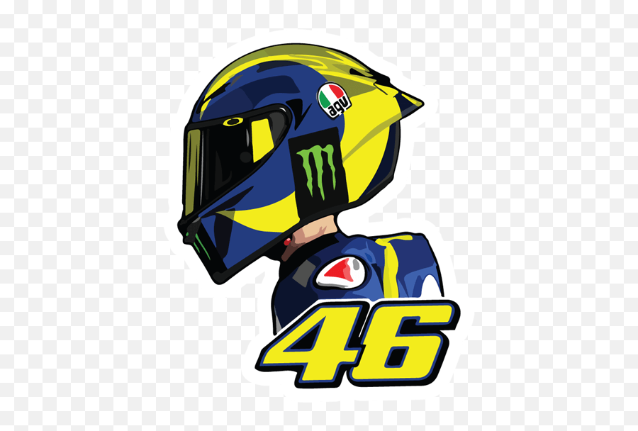 Logo Helmet Stickers 46 - Vr46 Stickers Emoji,Utah Utes Emoji