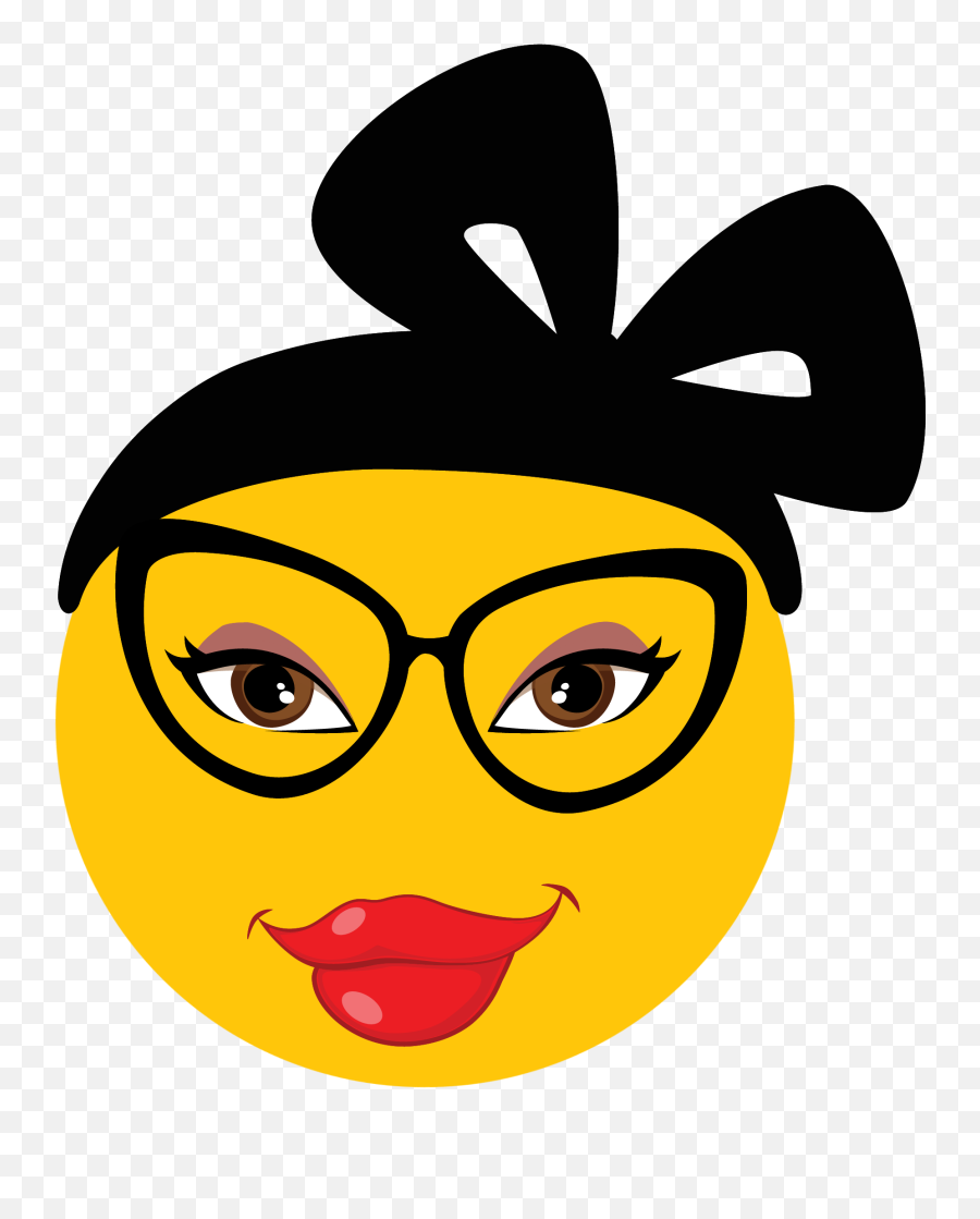 Emoji Emotions Face Head - Smiley Emojis With Glasses,Lips Emoji