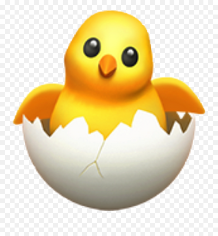 Easter Yellow Bird Emoticon For Easter - Apple Hatching Chick Emoji,Bird Emoji