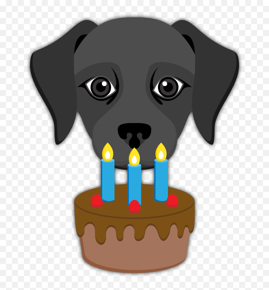 Black Labrador Emoji - Black Dog Birthday Clipart,Jiff Emoji