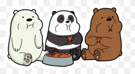 We Bare Bears Eating Sticker - We Bare Bear Eat Emoji,We Bare Bears Emoji