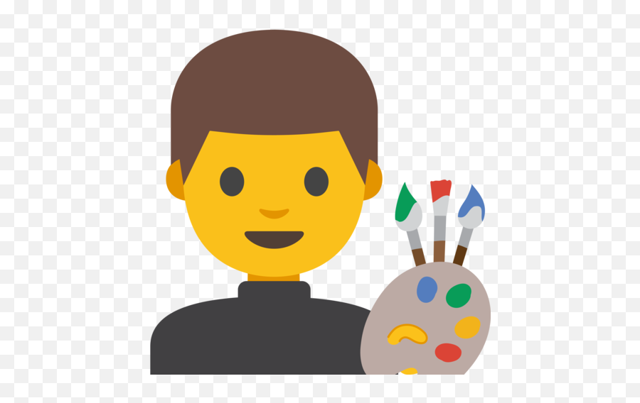 Man Artist Emoji - Office Worker Emoji Transparent Background,Artist Emoji