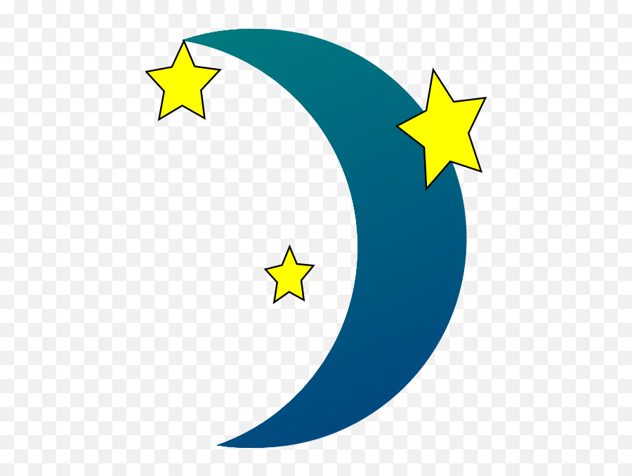 Crescent Moon Clip Art - Transparent Moon Stars Clipart Emoji,Cowboys Star Emoji