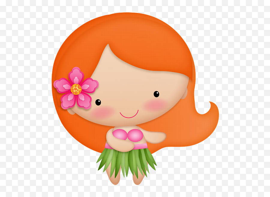 Girls Luau Clipart Oh My Fiesta For Ladies - Figuras Hawaianas Para Imprimir Emoji,Monita Animada De Emojis