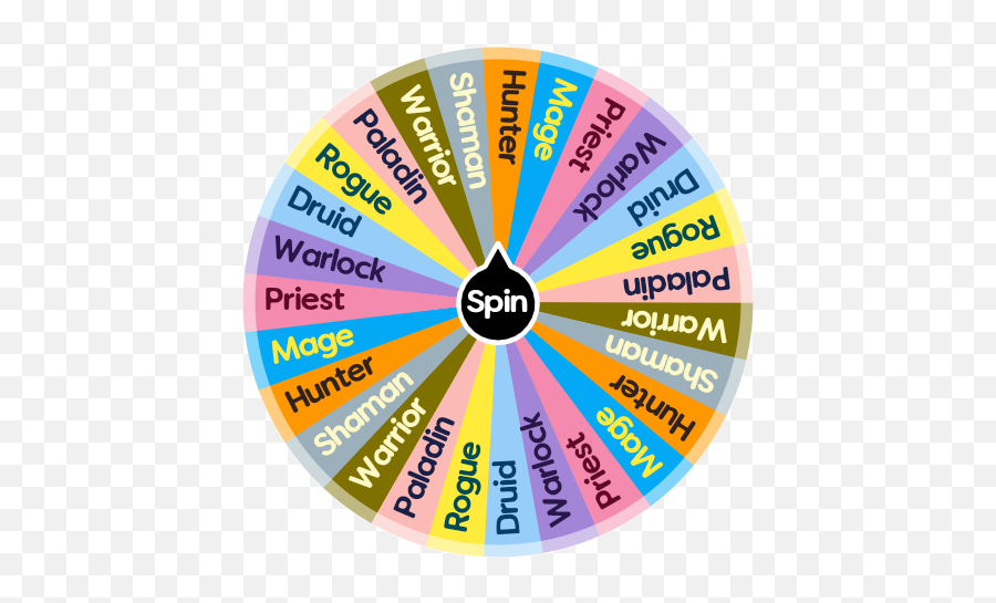 Wow Classic Class To Play Spin The Wheel App - Dot Emoji,Rogue Warcraft Emoji