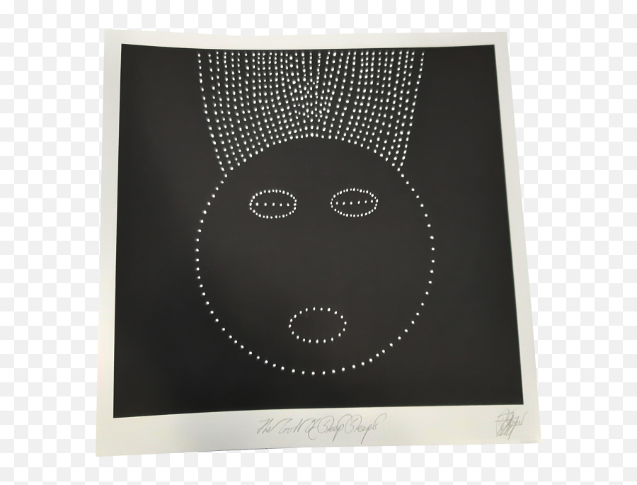 David Tibet - Current 93 Print Signed By David Tibet On Dot Emoji,In This House Emoticon