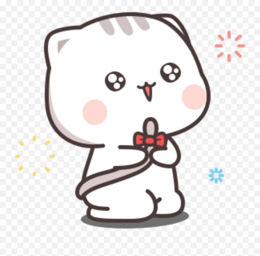 Kitty Kitten Cat White Kawaii Sticker By Sftyoons - Fictional Character Emoji,Free Kitten Emojis Anime