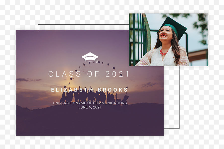 How To Make An Invitation - Front Of Graduation Announcement Cards Emoji,How To Contain Emotion At College Graduation