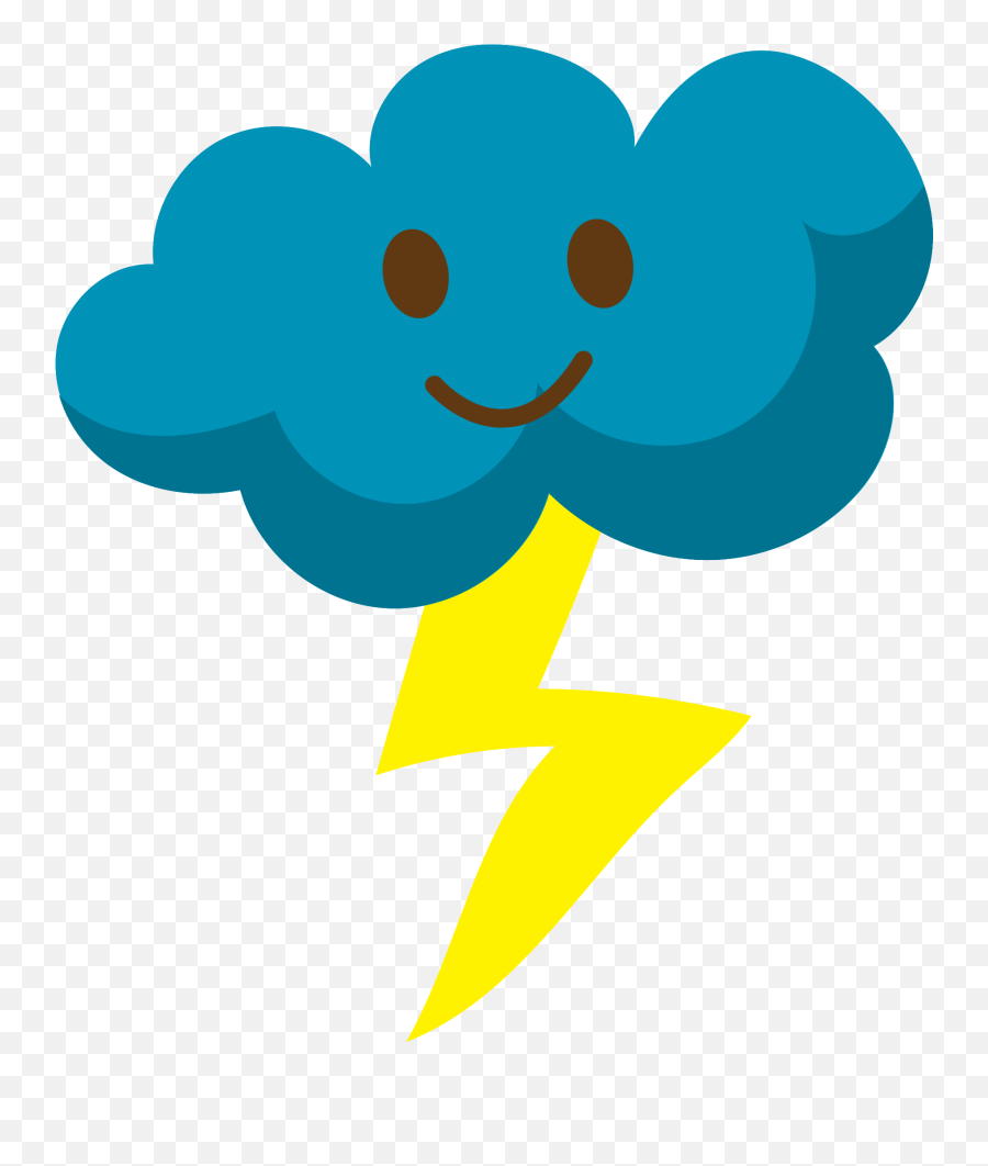 Free Lightning And Cloud Cute 1192730 Png With Transparent - Rayo Y Nube Png Emoji,Thunder Cloud Rain Emoji