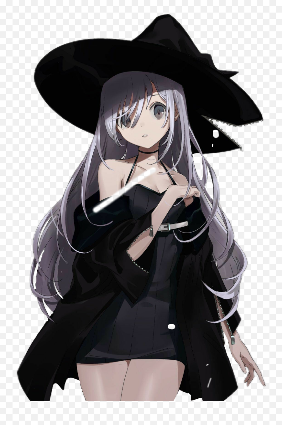 Cute Anime Girl Witch Hat - Anime Girl Witch Emoji,Anime Emoji Blanket