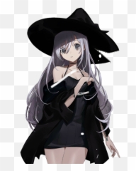 Cute Anime Girl Witch Hat - Anime Girl Witch Emoji,Anime Emoji Blanket