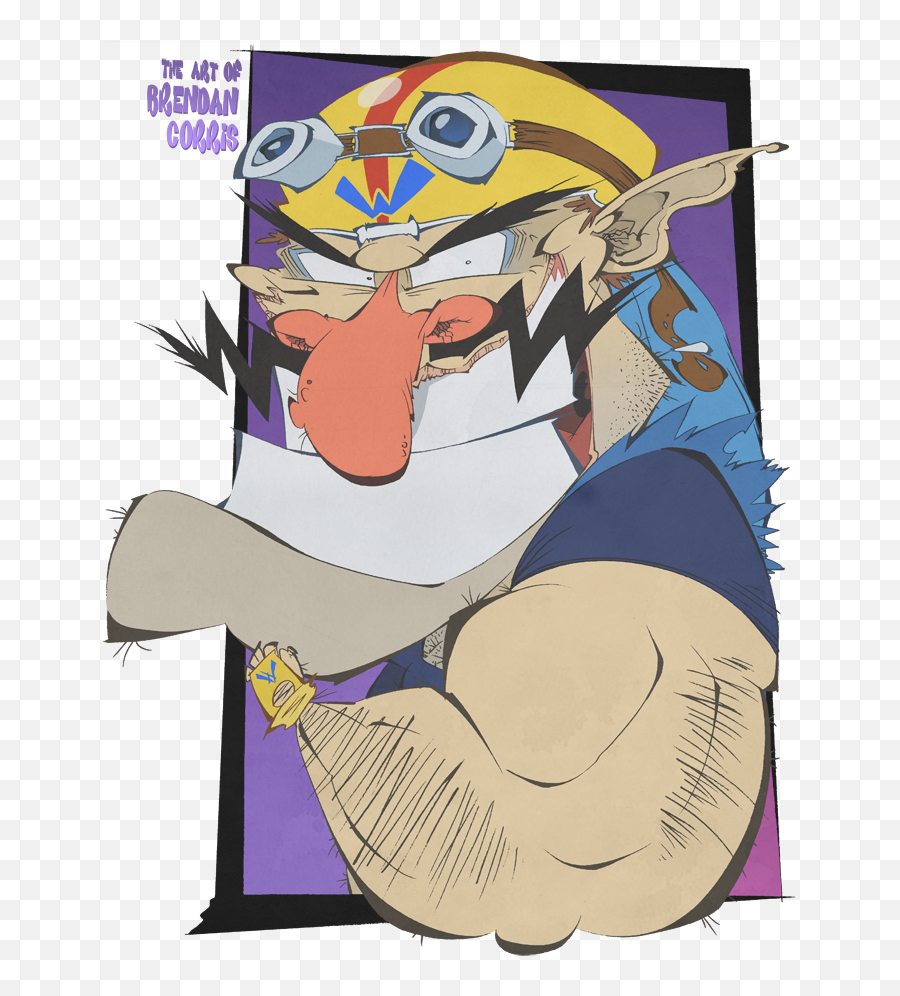 Wario From The Mario Bros - Fictional Character Emoji,Wario Flexing Emoticon