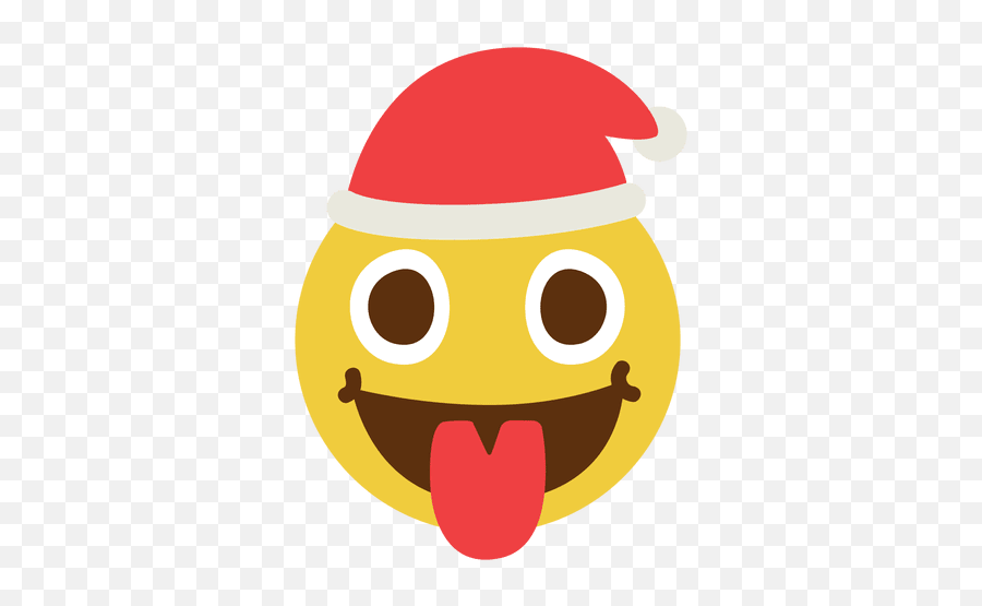 Tongue Santa Claus Face Emoticon 9 - Emoji De Papai Noel Png,Mistletoe Emoji