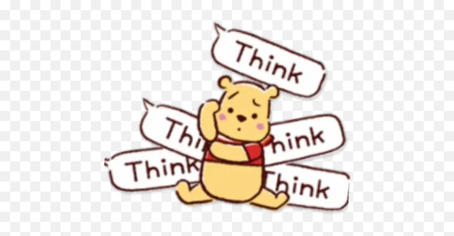Winnie The Pooh Whatsapp Stickers - Stickers Cloud Cute Animated Thinking Gif Emoji,Free Winnie The Pooh Emoticons