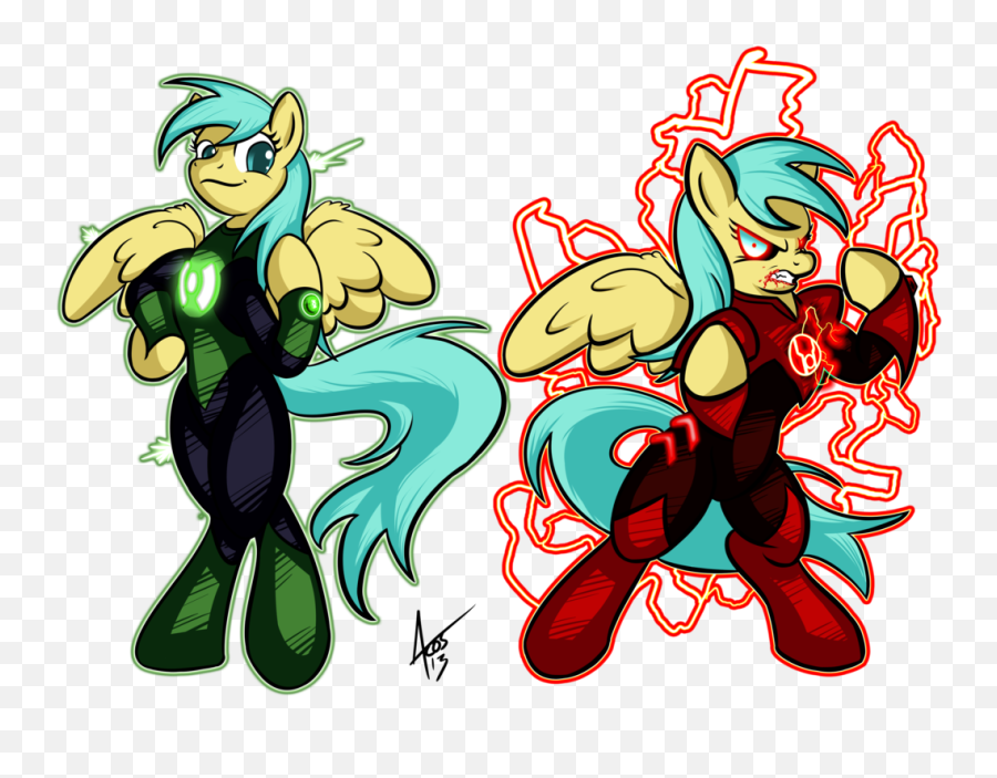 Green Lantern Mare Pegasus Pony - Fictional Character Emoji,Blackst Night Emotions