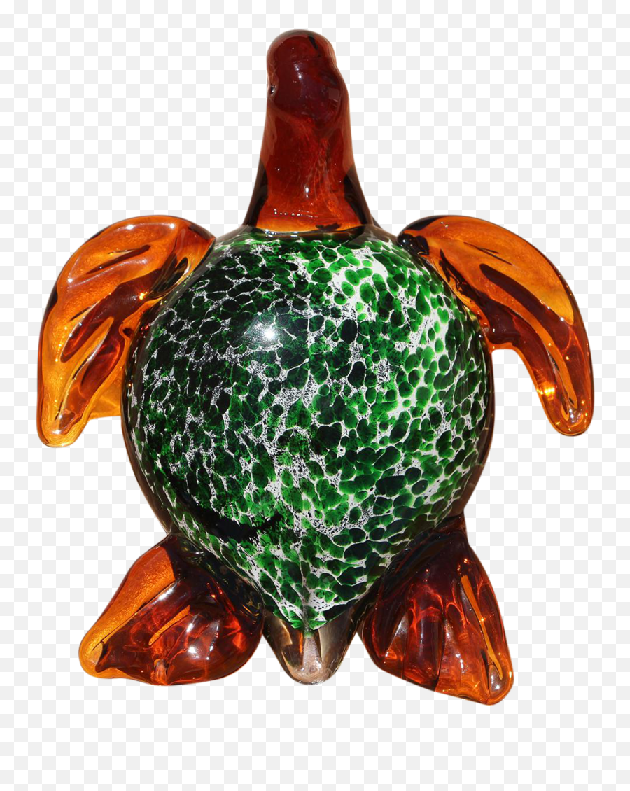 Vintage Glass Sea Turtle Figurine Glass Art Glass Sculptures - Small Murano Glass Turtle Emoji,Turtle Emotions Pritnable Cards