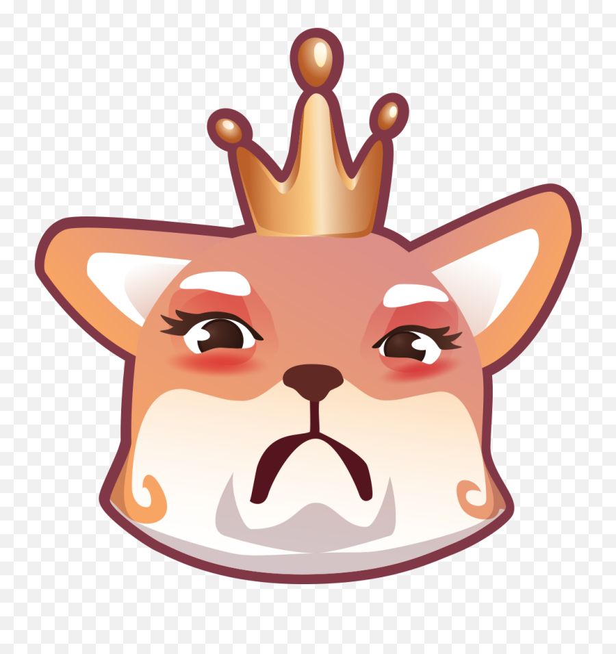The Queen Of Shiba - Happy Emoji,Emoji Crown For Sell