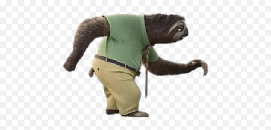 Zootopia Flash The Sloth Walking Slowly Transparent Png Emoji,Emotions Tied To Sloth