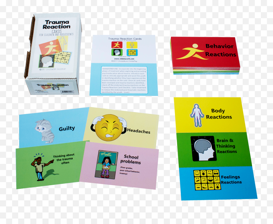 Trauma Reaction Cards Childs Work - Trauma Reaction Cards Emoji,Emotion Cards For Adults