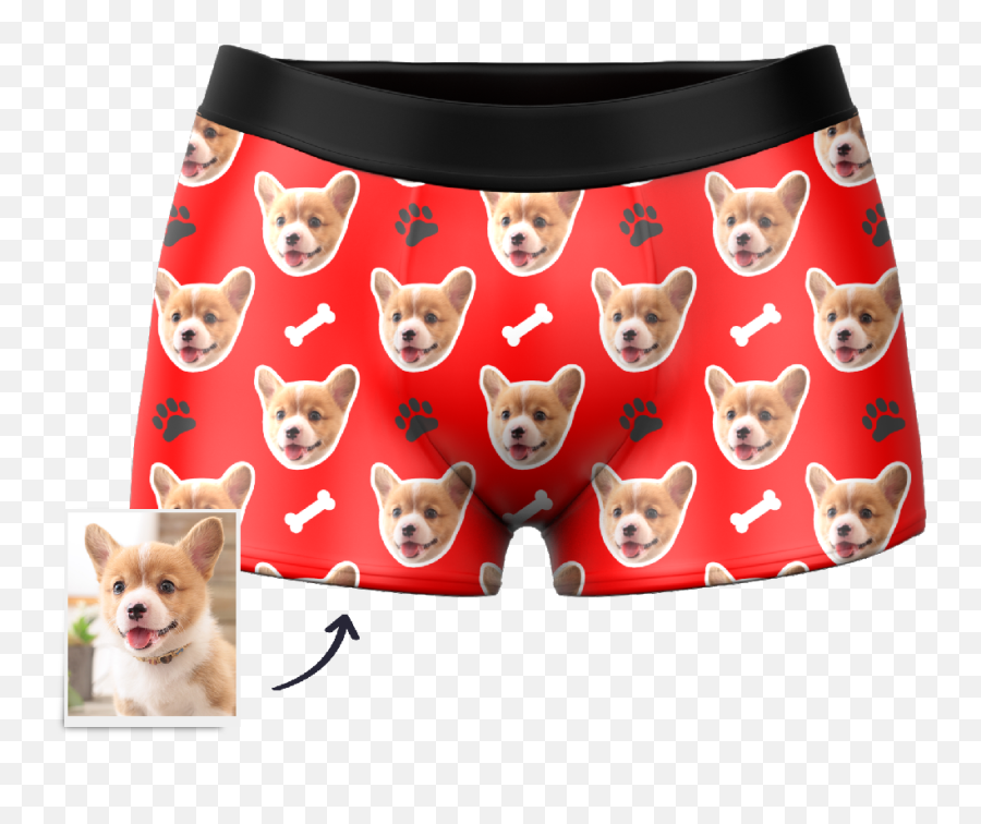 Menu0027s Custom Dog Boxer Shorts Emoji,Corgi Birthday Emojis