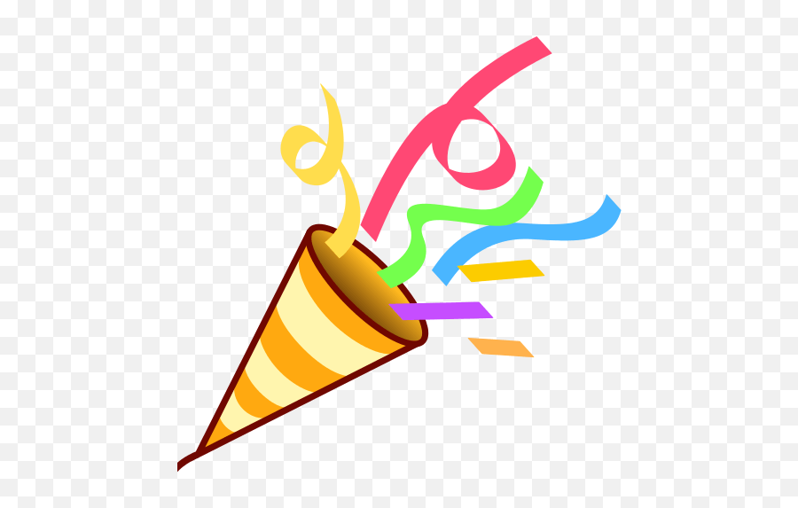 Party Popper - Transparent Background Party Horn Clipart Emoji,Celebration Emoji