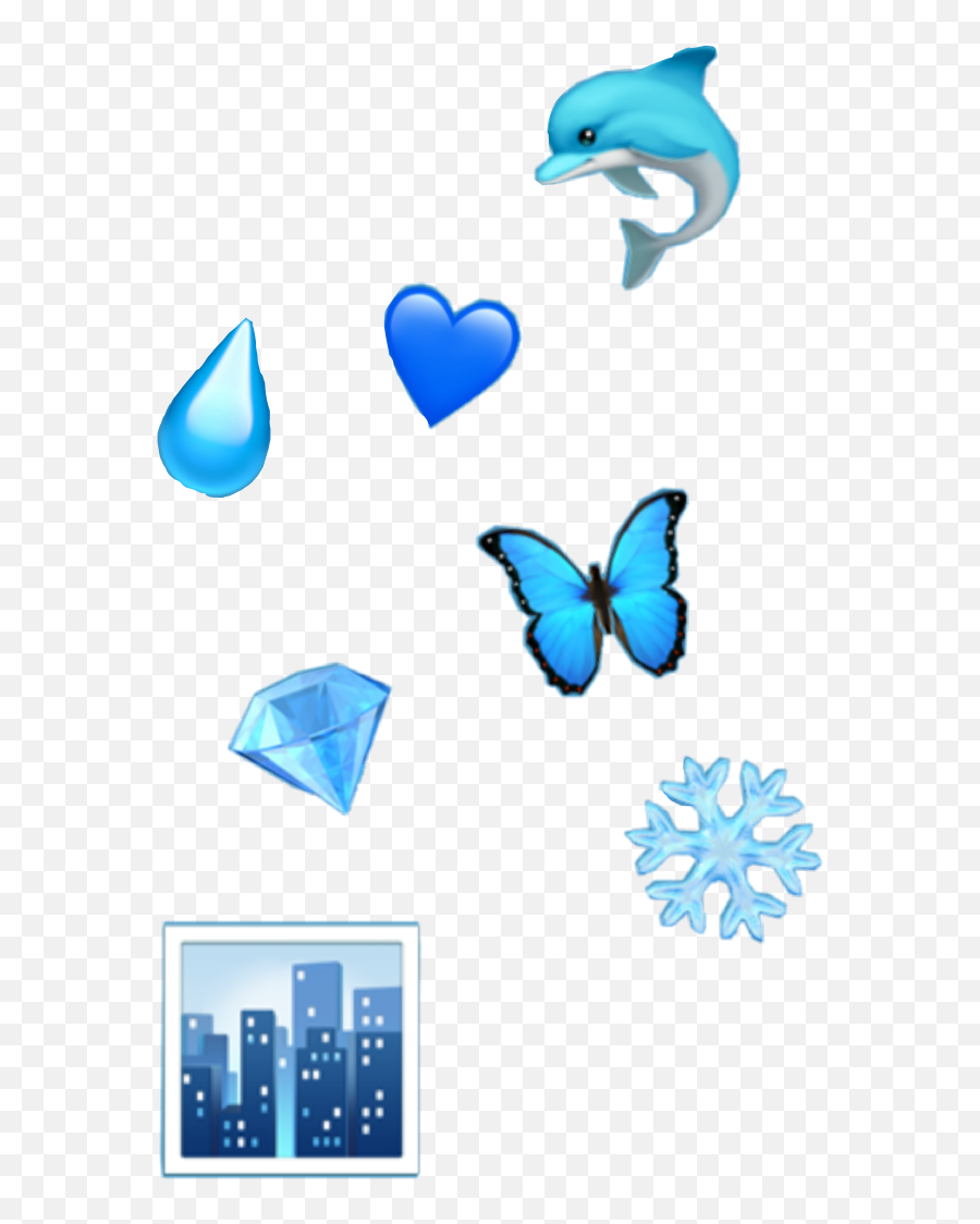 Blue Color Astethic Emoji Sticker - Girly,Dimond Emoji