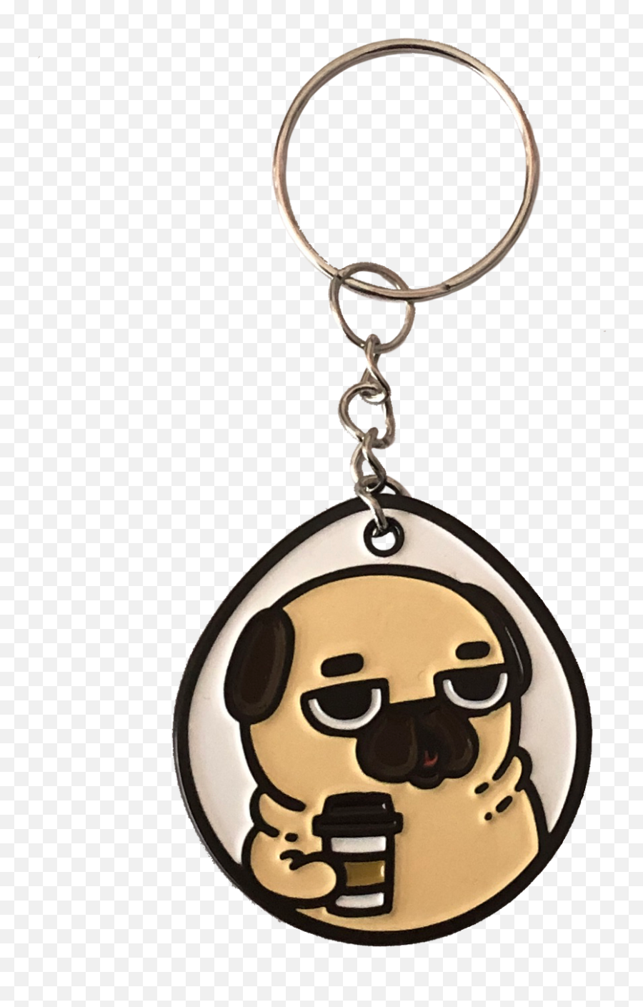 Tired Puglie Keychain U2013 Puglie Pug Emoji,Bt21 Official Emojis Transparent
