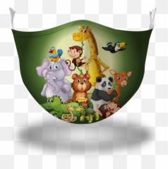 Wild Animals Reusable Face Mask - Illustration Emoji,Japanese Mask Emoji