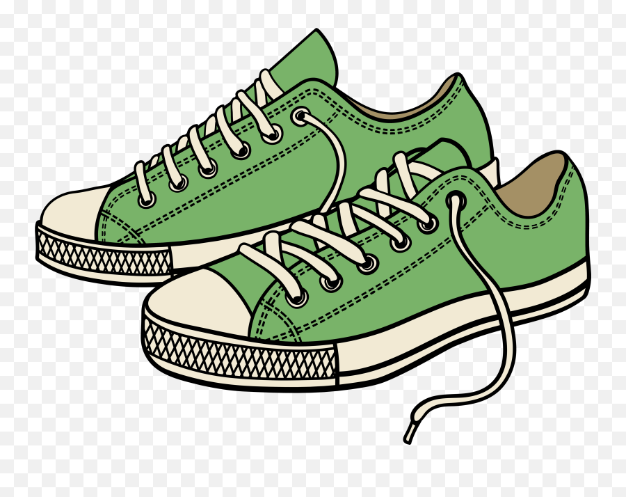 Green Sneakers Clipart Web - Pair Of Shoes Clipart Emoji,Emoji Tennis Shoes