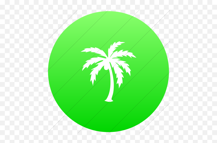 Flat Circle White - Palm Tree Yellow Icon Emoji,Palm Tree Emoticon